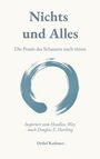 "Nichts und Alles. Die Praxis des Schauens nach innen." Ein blauer Pinselstrich in Kreisform. Autor: Detlef Rathmer.