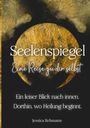 „Seelenspiegel: Eine Reise zu dir selbst“ von Jessica Rehmann. Goldene und schwarze abstrakte Textur.