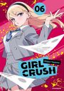 "06, Midori Tayama, GIRL CRUSH." Eine Illustration zeigt eine blonde Frau in Schuluniform vor einem pinken Hintergrund.