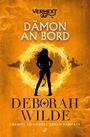 „Verhext AF“, „Dämon an Bord“, „Deborah Wilde“, „Enemies-To-Lovers Urban Fantasy“. Silhouette einer Teufelsfigur.