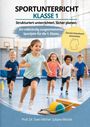 SPORTUNTERRICHT KLASSE 1. Kinder rennen in Sporthalle, gelber Kreis mit „Deutschlandweit einsetzbar“.