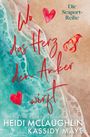 Text: "Wo das Herz den Anker wirft", "Die Seaport-Reihe", Autoren: Heidi McLaughlin und Kassidy Maye. Illustration: Strand mit Herz.