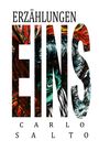 "ERZÄHLUNGEN EINS CARLO SALTO" steht über einem abstrakten, bunten Kunstwerk im Hintergrund.