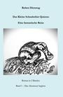 Roman: "Das Kleine Schnabeltier Quizmo", "Eine fantastische Reise", Band 1. Illustration eines Schnabeltiers auf Pflanzen.