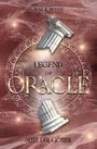 Titel: LEGEND OF ORACLE, Untertitel: SEELE DER GÖTTER. Zwei zerbrochene Säulen und ein Ornament.