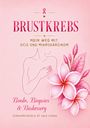 "Brustkrebs: Mein Weg mit DCIS und Mikrokarzinom. Boobs, Biopsies & Badassery." Illustration mit Blumen und Frauenkontur.