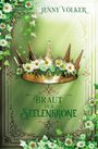 "Braut der Seelenkrone" von Jenny Völker, dekorierte Krone mit Gänseblümchen, grüne, florale Verzierungen.