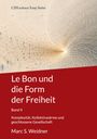 CISS.science Essay Series. Le Bon und die Form der Freiheit. Illustration: Menschenfiguren und Linien ziehen zum Lichtpunkt.