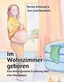 „Im Wohnzimmer geboren. Eine kindergerechte Erzählung über eine Hausgeburt.“ Schwangere Frau in gelbem Kleid.