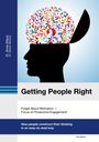 Titel: "Getting People Right". Ein geöffneter Kopf voller bunter Fragezeichen.