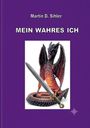 "Martin D. Sihler: MEIN WAHRES ICH." Ein Drache mit einem Schwert auf lila Hintergrund.