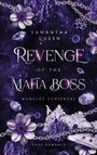 "Samantha Queen: Revenge of the Mafia Boss. Dunkles Schicksal. Dark Romance." Lila Blumen, Kette und Diamanten.