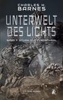„Charles H. Barnes: Unterwelt des Lichts, Band 7: Sturm auf Tyronthral“. Steinriesen, Raumschiff, finstere Atmosphäre.