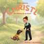 "Christl: Vier Pfötchen für die Polizei" von Mirjam Lamberty, illustriert von Sandunika. Frau mit Hund im Wald.