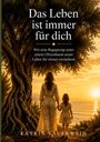 "Das Leben ist immer für dich. Wie eine Begegnung unter einem Olivenbaum unser Leben für immer veränderte."  
Eine Frau und ein Kind stehen Hand in Hand vor einem Sonnenuntergang am Meer unter einem Olivenbaum.