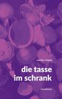 Text: "martin christen", "die tasse im schrank", "kurzstorys". Illustration mit Muscheln in lila Tönen.