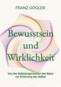 "BEWUSSTSEIN UND WIRKLICHKEIT" in großen Buchstaben, darunter farbige, spiralförmige Linien.