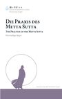 "Die Praxis des Metta Sutta", "Ehrwürdiger Jiqun", Illustration: Mönch im Kreis, Text oben links mit Zeichen und Überschrift.