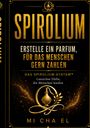 Der Text beschreibt die Entstehung luxuriöser Düfte. Goldene Schrift auf schwarzem Hintergrund, mit einem eleganten Logo.