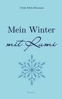 "Mein Winter mit Rumi," Ulrike Edith Biermann. Illustration: Schneeflocke auf hellblauem Hintergrund.