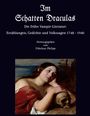 Text: "Im Schatten Draculas. Die frühe Vampir-Literatur: Erzählungen, Gedichte und Volkssagen 1748 - 1940. Herausgegeben von Nikolaus Philipp." Darunter Illustration einer Frau mit Schädel.