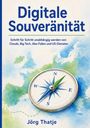 "Digitale Souveränität" oben, Kompass im Zentrum, Wasserfarbenkarte im Hintergrund, Text von Jörg Thatje.