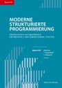 MODERNE STRUKTURIERTE PROGRAMMIERUNG, Band 4-B1. Blaue Hintergrundfarbe mit weißen und blauen Streifen.