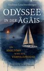 "ODYSSEE IN DER ÄGÄIS. Ein Segeltörn wird zur Verfolgungsjagd." Segelschiff im Meer vor dunklen Felsen.
