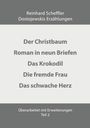 Titel: "Reinhard Scheffler, Dostojewskis Erzählungen". Titel der Erzählungen: "Der Christbaum", "Roman in neun Briefen", etc.