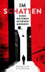 „IM SCHATTEN EINES WEITEREN SCHÖNEN MORGENS“: Silhouette eines Mannes in einer Stadt, rote und schwarze Farbakzente.