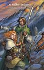 "Die Wälder von Nynn II: Im Schatten des Wintersterns" zeigt zwei Abenteurer vor einer winterlichen Bergkulisse.
