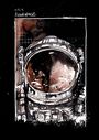 Text: "KPLX headspace". Aquarell eines Astronautenhelms im Weltraum, dunkel und mystisch gestaltet.