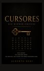 Text: "CURSORES DIE WIENER CHIFFRE" mit Zahlen darunter und "Alberto Neri". Darunter ein Schlüssel in Gold.
