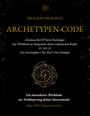 "Die Schatten-Schule: Archetypen-Code. Ein interaktives Workbook zur Verkörperung deiner Souveränität." Goldener Text auf schwarzem Hintergrund mit geometrischem Logo.