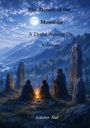 Text: "The Hermit of the Mountain", "A Druid Among Us", "A Novel", "Günter Nal". Illustration: Drei Figuren am Lagerfeuer vor Bergen bei Vollmond.