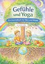 "Gefühle und Yoga. Ein Ausmalbuch für Herz und Körper von Janina Lütjhe." Zwei Kinder meditieren unter einem Baum.