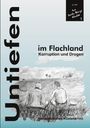 "Untiefen im Flachland: Korruption und Drogen. Norddeutscher Küstenkrimi." Illustration: Zwei Männer am Wasser.
