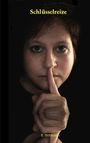 "Schlüsselreize" und "E. Hofmann" in gelber Schrift. Eine Person hält den Finger vor den Mund, als Zeichen des Schweigens.