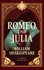 "Romeo und Julia" von William Shakespeare. Herausgegeben von Edmond Bronstein. Illustration: zwei sich umarmende Personen.