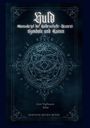 „Huld: Manuskript der Galdrastafir-Hexerei: Symbole und Runen“ über mystischem, detailliertem Kreis-Design.