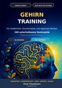 "GROSSE SCHRIFT, VON LEICHT BIS SCHWER, GEHIRN TRAINING, 160 unterhaltsame Denkspiele." Illustration: Kopf mit Puzzle.