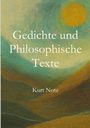 "Gedichte und Philosophische Texte", Kurt Notz. Illustration: Gelb-grün-blaue Landschaft mit einer Sonne.