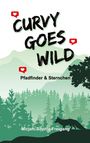 Text: "CURVY GOES WILD", "Pfadfinder & Sternchen", "Mirjam-Sophie Freigang". Illustration: Waldlandschaft mit Fuchs.