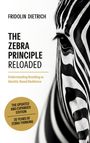 „FRIDOLIN DIETRICH, THE ZEBRA PRINCIPLE RELOADED. Rechts ein Zebra, nur der Kopf und Schulterpart sichtbar.“