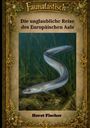 "Die unglaubliche Reise des Europäischen Aals", Horst Fischer. Ein Aal schwimmt im Wasser, umgeben von Pflanzen.