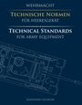 Texte: "Technische Normen für Heeresgerät", "Technical Standards for Army Equipment", Alexander Geckeler. Zeichnung eines Panzers.