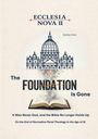 Buchtitel: "ECLESIA NOVA II", Autor: Eureka Circe. Illustration eines Doms über aufgeschlagenem Buch, "FOUNDATION" zerbricht.