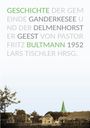 „GESCHICHTE DER GEMEINDE GANDERKESEE UND DER DELMENHORSTER GEEST“. Alte Häuser, grüne Kirchturmspitze.