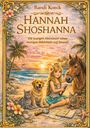 Oben steht "Bandi Koeck, Hannah Shoshanna". Darunter "Die lustigen Abenteuer eines mutigen Mädchens auf Hawaii". Ein Mädchen mit Fernglas sitzt am Strand mit einem Hund, einer Katze und einem Pony.