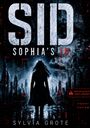 „SID: Sophia’s ID“ und „Identität gelöscht, Zugriff verweigert“. Silhouette einer Frau vor futuristischer Stadt.